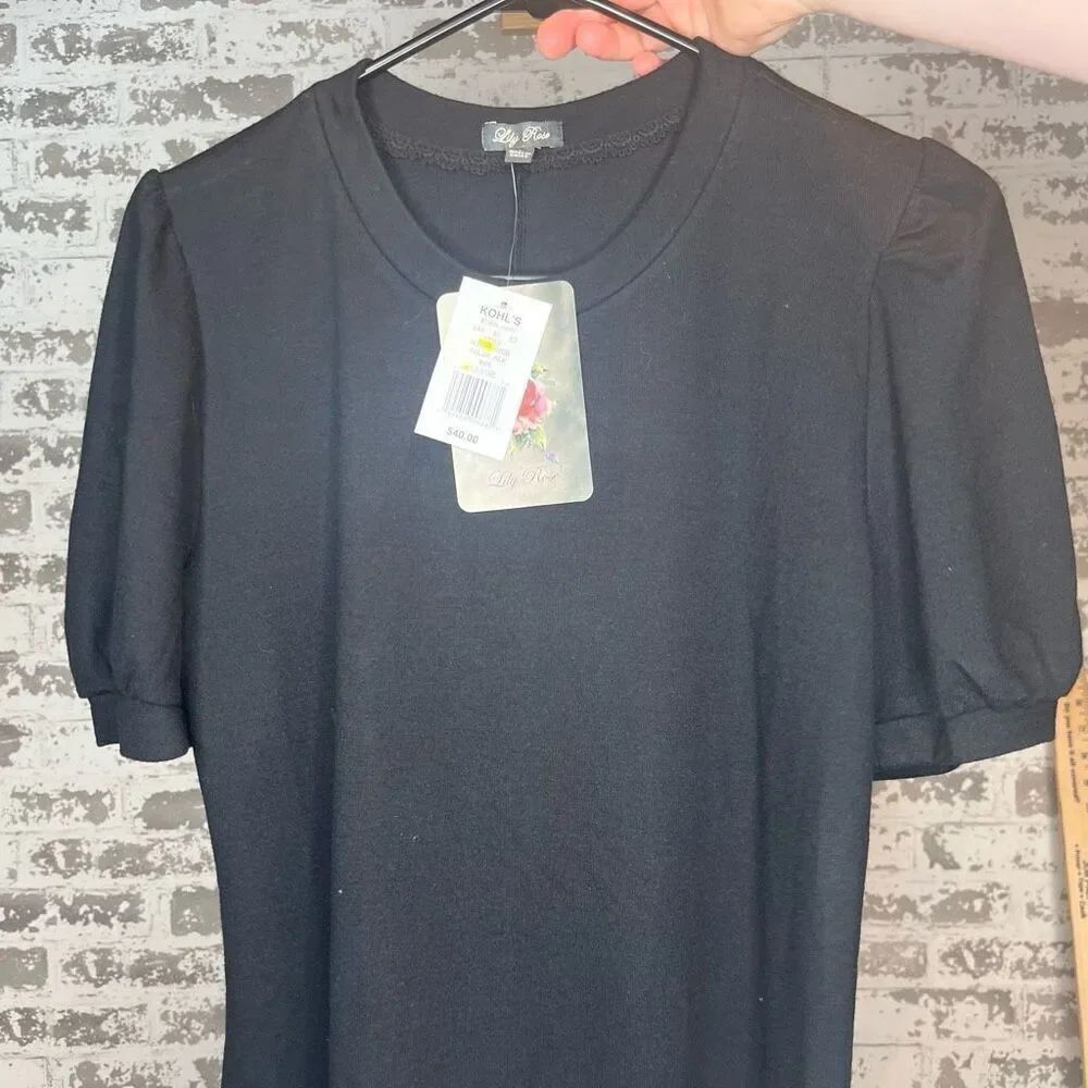 Lily Rose | women nwt black short sleeve dress